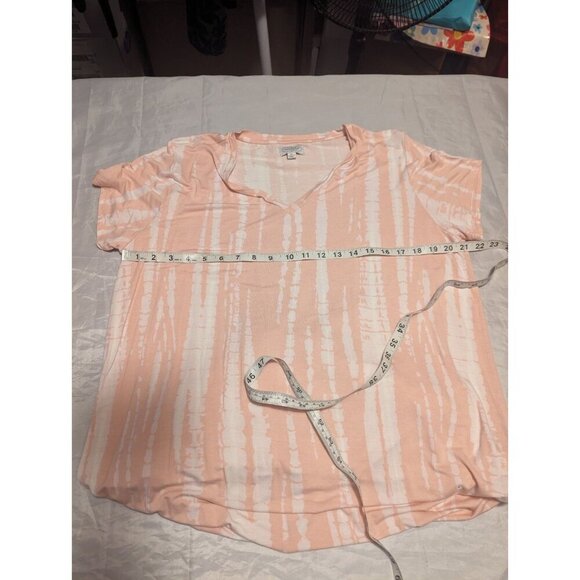Mud Pie Women's Size Medium Peach Tye Dyed Long Maxi Dress Summer - Picture 12 of 15